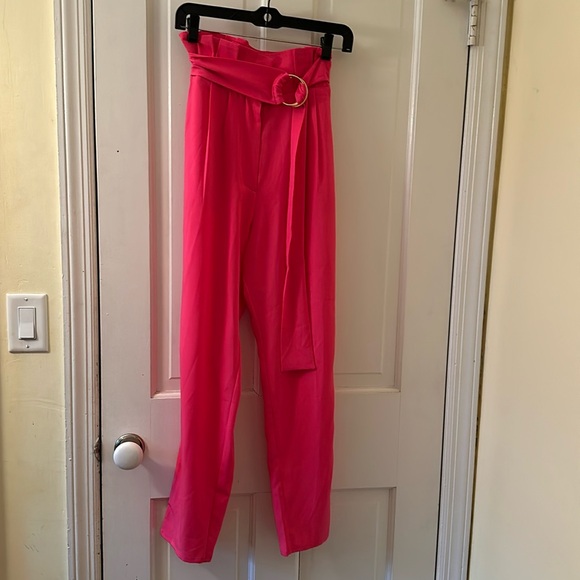 Pink Dance & Marvel Gathered Waist Trouser with a tie. - Picture 1 of 7